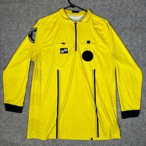 Official Sports Pro US Soccer Referee Jersey Mens XL Yellow Long Sleeve Uniform